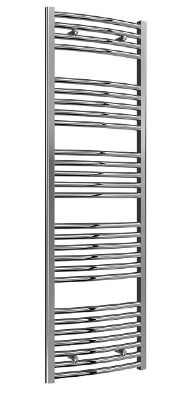REINA DIVA CHROME 25mm TUBES CURVED LADDER TOWEL WARMER H1600mm x W400mm, AG40160CC